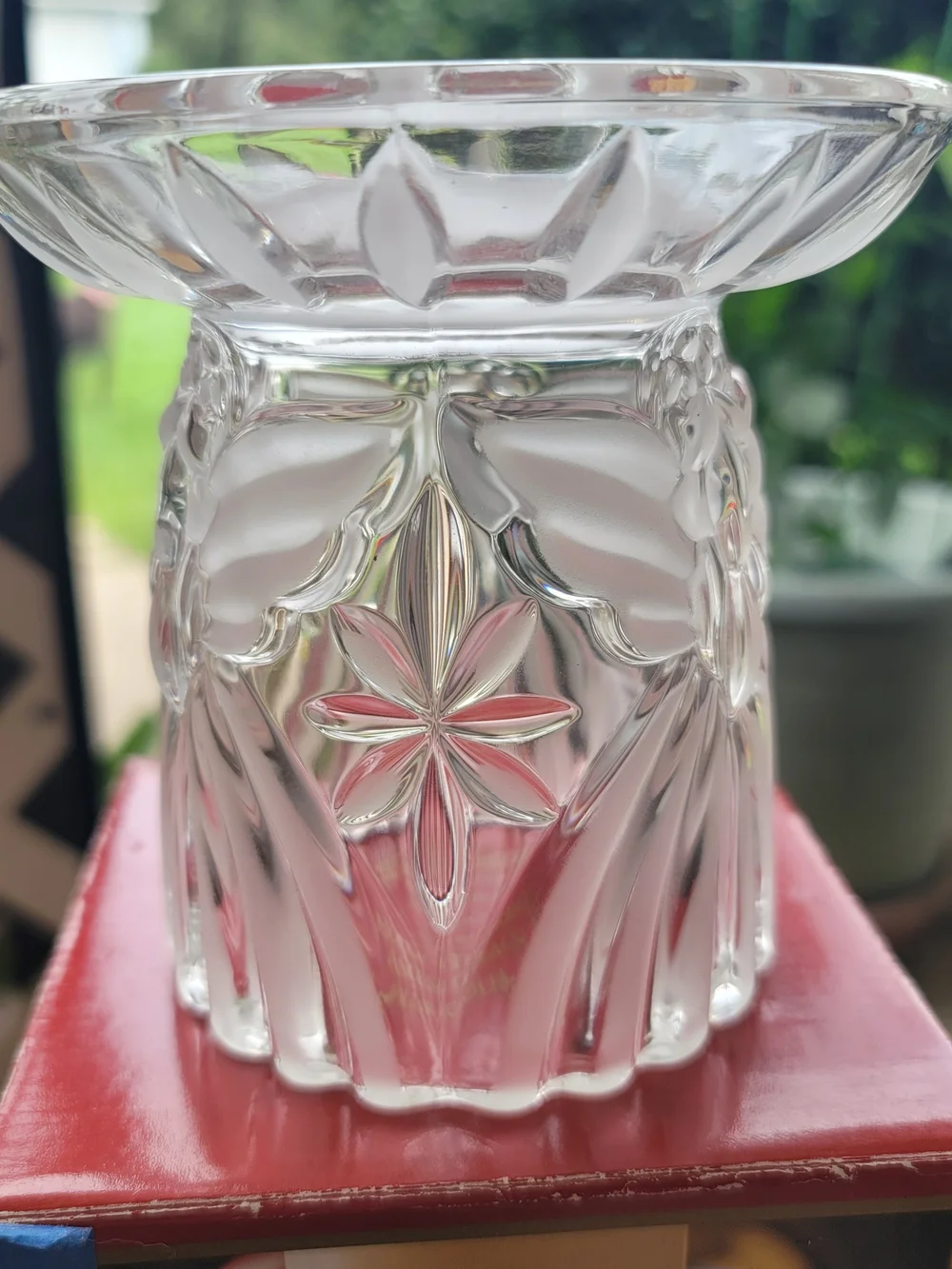 New Gorham Clear Cut Crystal Candle Holder With Box